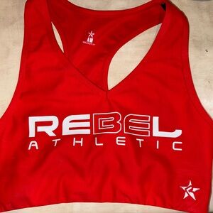 MAO Rebel Athletic Fitness Red Racerback Sports Bra
